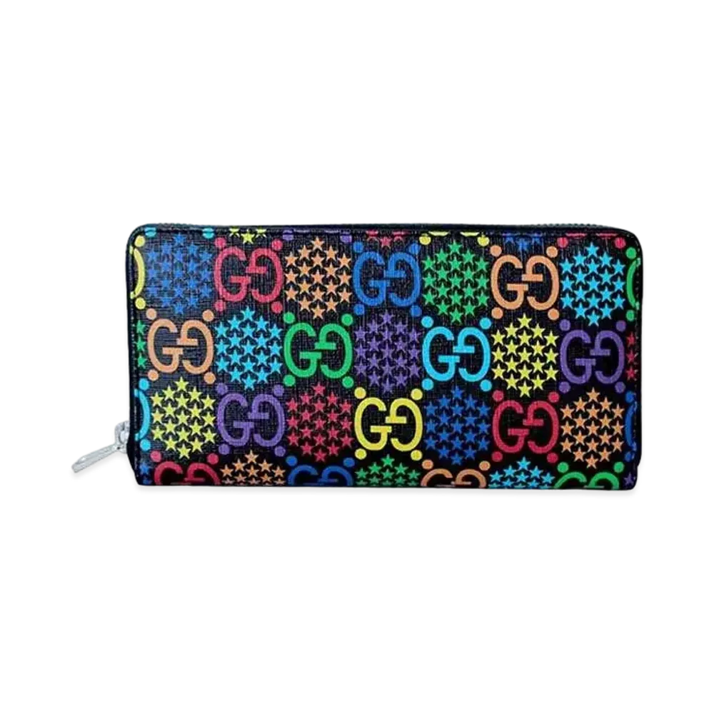 GUCCI GG Psychedelic Zip Around Wallet