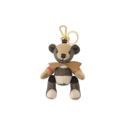 Burberry Women's Thomas Bear Keychain Charm "Beige"
