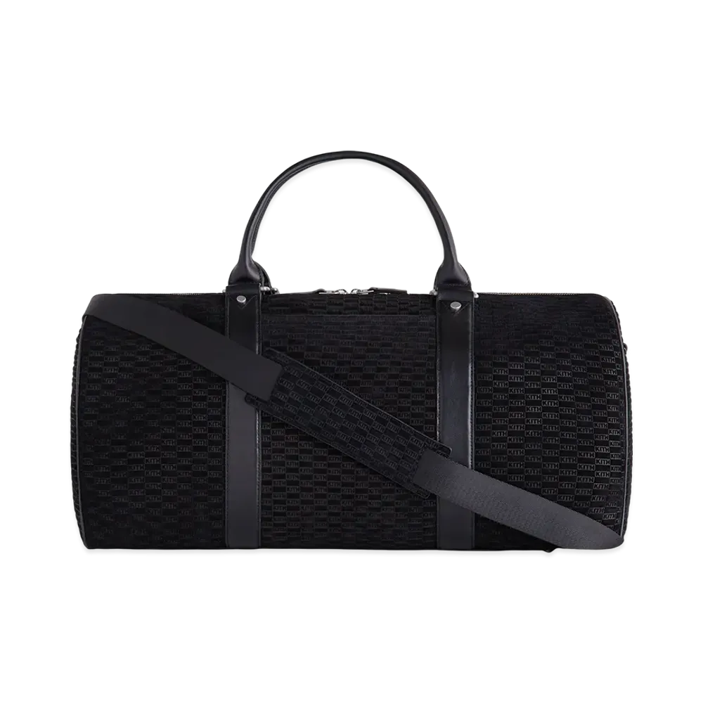 Kith Monogram Suede Traveler K55 Bag "Black"