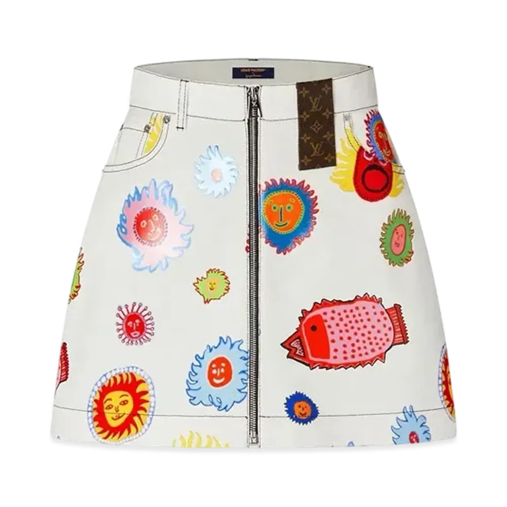 Louis Vuitton x Yayoi Kusama Faces A-Line Mini Skirt My Eternal Soul "Blanc"