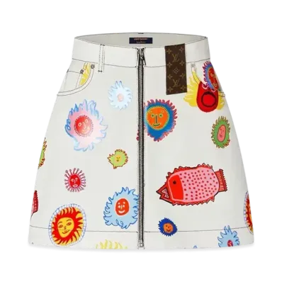 Louis Vuitton x Yayoi Kusama Faces A-Line Mini Skirt My Eternal Soul "Blanc"
