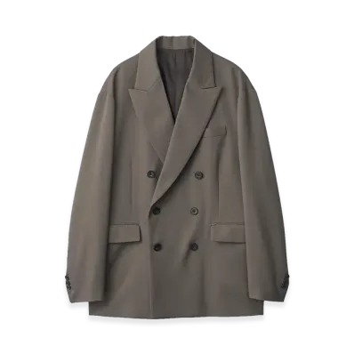 ssstein Oversized Double Breasted Jacket "Khaki Beige"