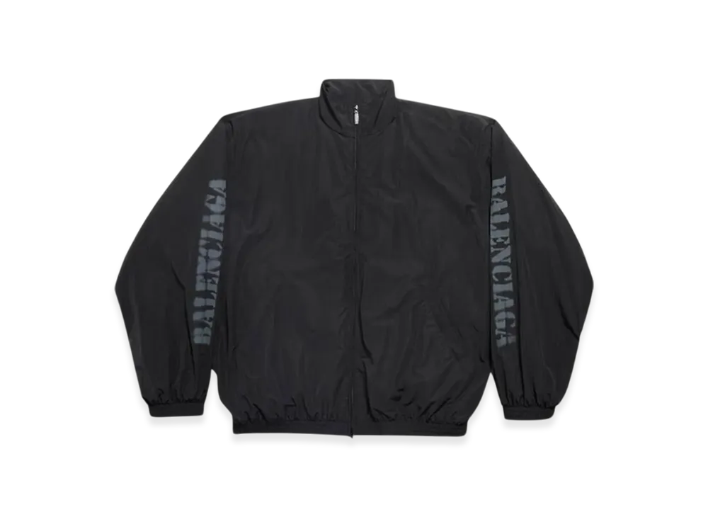 BALENCIAGA Stencil Type Tracksuit Jacket "Black"