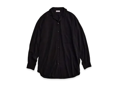NICENESS D.Atkins Napped Silk Shirring Shirt "Black"