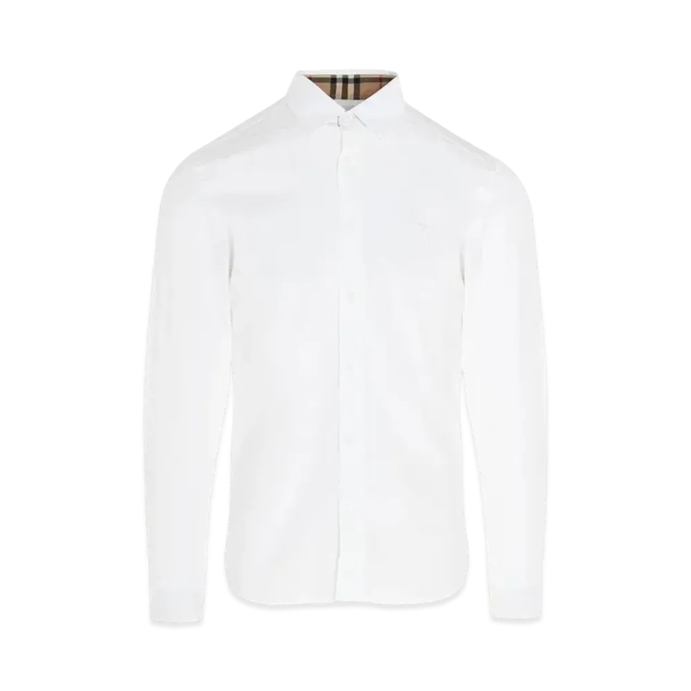 Burberry Men's Monogram Motif Poplin Shirt "White"