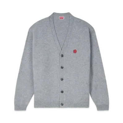 KENZO 'BOKE FLOWER' Embroidery Cardigan "Misty Grey"