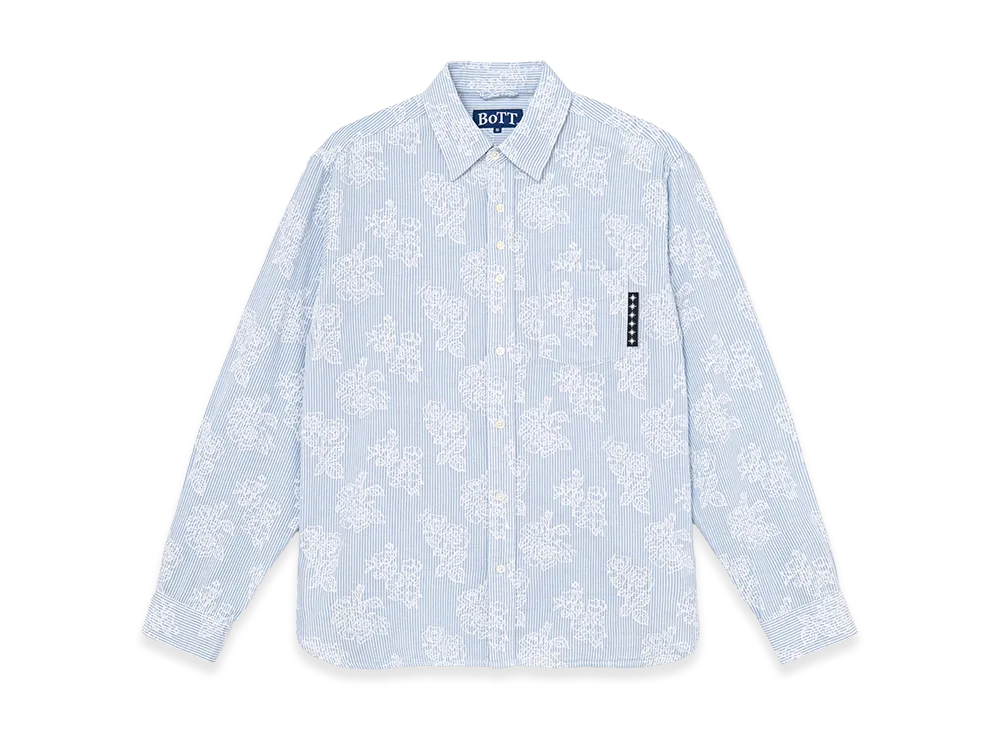 BoTT Flower Striped Shirt "Blue"