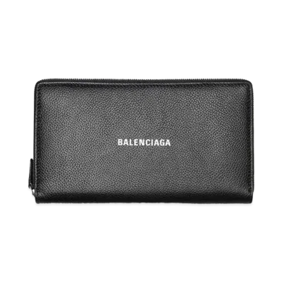 BALENCIAGA Cash Continental Wallet "Black/White"