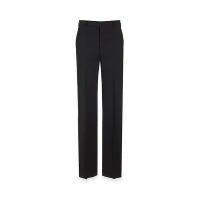 Rick Owens Women's Straight Wool Trousers "Black"