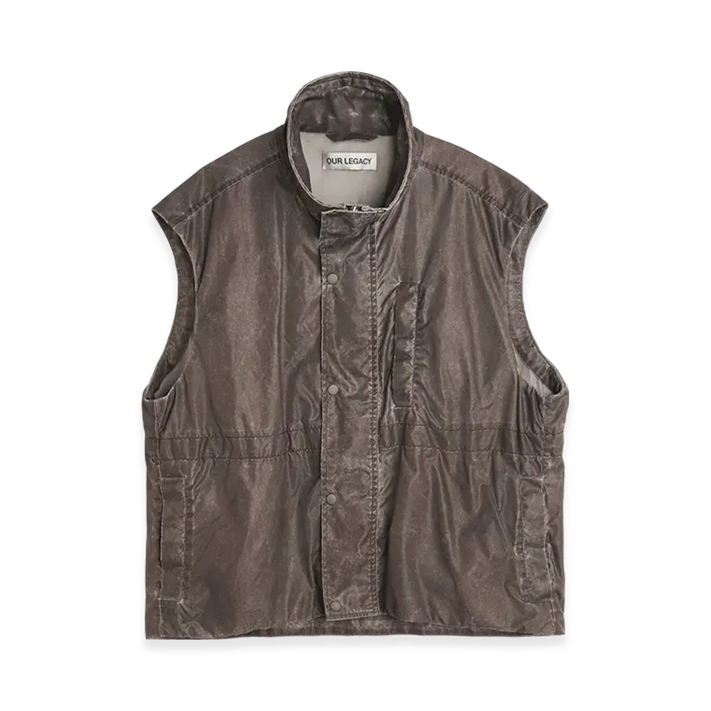 OUR LEGACY Firm Vest "Brown Wash Out Nylon"