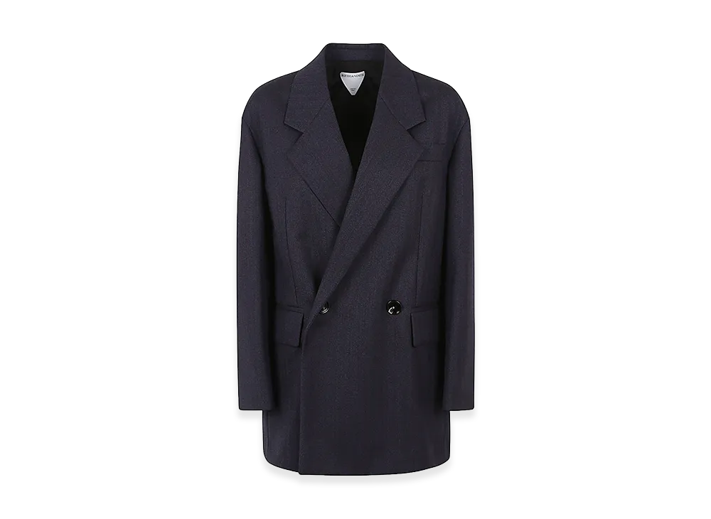 Bottega Veneta Women's Wool Blazer "Dark Blue"