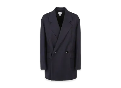 Bottega Veneta Women's Wool Blazer "Dark Blue"