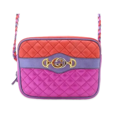 GUCCI Trapuntata Shoulder bag "Pink/Red/Purple"
