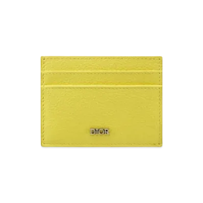 Dior Cow Leather Card Holder "Yellow"