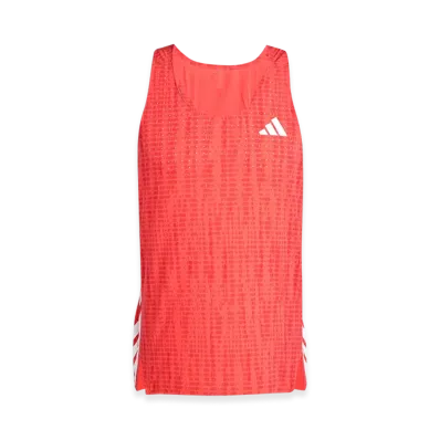 adidas Adizero Running Singlet "Semi Lucid Red/Pure Ruby"