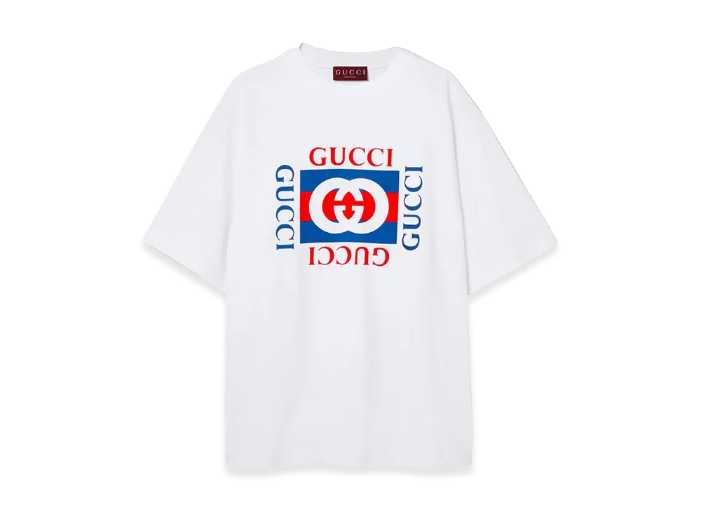 GUCCI Logo Print T-Shirt "White"