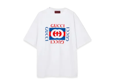 GUCCI Logo Print T-Shirt "White"