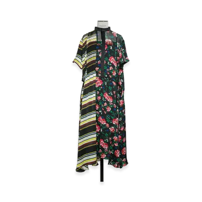 sacai Women's Pattern Mix Dress "Black Multi"