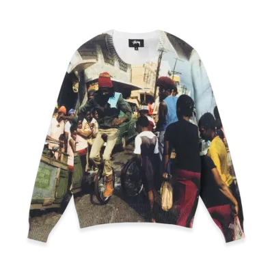 Stussy Peter Tosh Print Sweater "Multi"