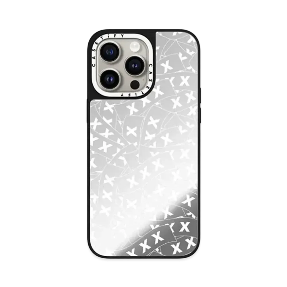 GOD SELECTION XXX x fragment design x CASETiFY Sticker Logo Clear White Case "Mirror"