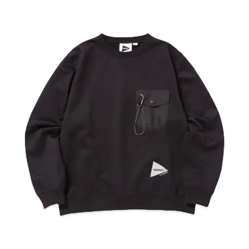 GRAMICCI x and wander Pocket Sweat Shirt "Black"