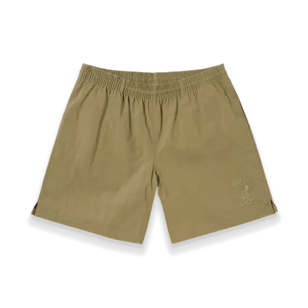 OUR LEGACY Work Shorts "Olive Nylon Oxford"