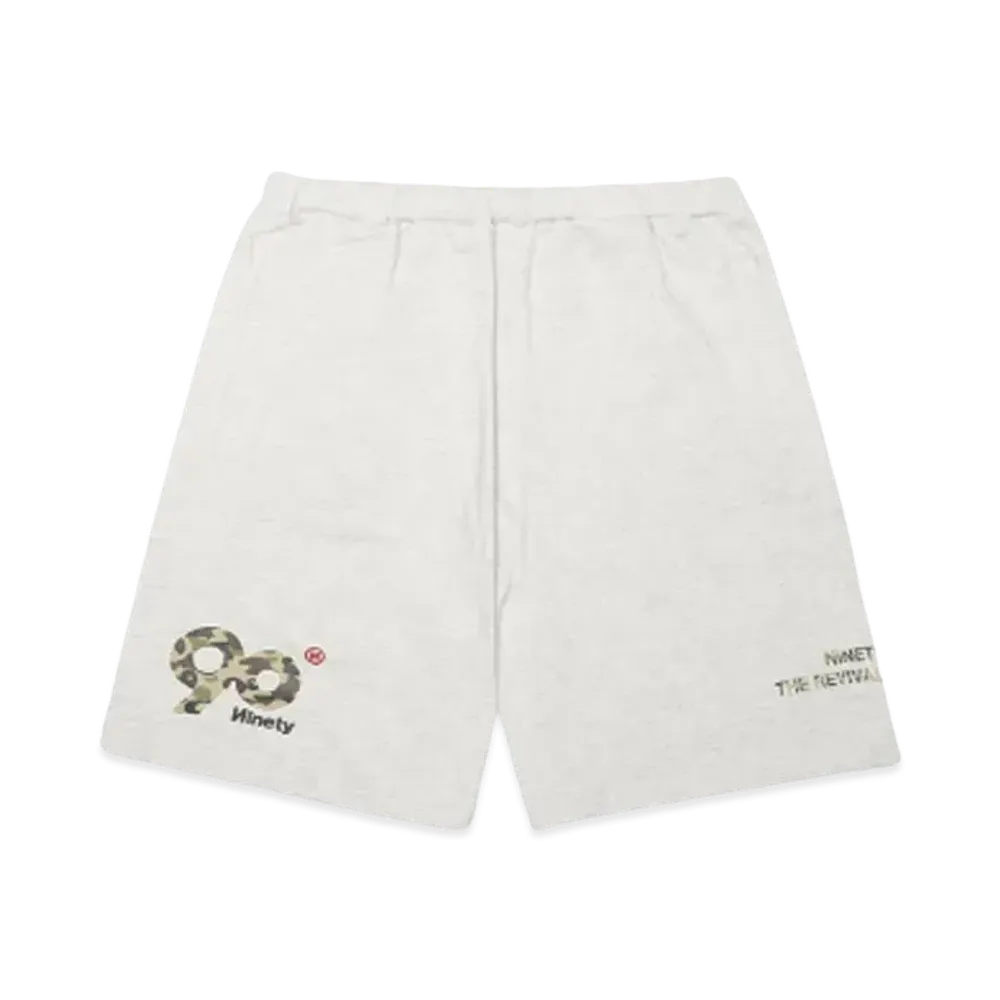9090 Logo Sweat Half Pants(Camo) "Heather White"