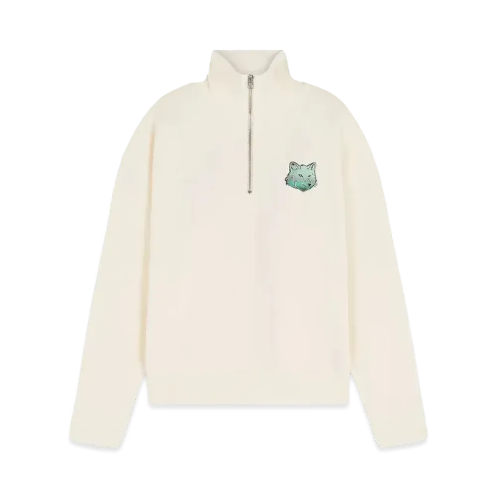 Maison Kitsune 6-18 Maison Kitsune Beach Club Comfort Half-Zip Sweatshirt "Paper"