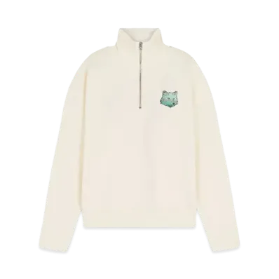 Maison Kitsune 6-18 Maison Kitsune Beach Club Comfort Half-Zip Sweatshirt "Paper"