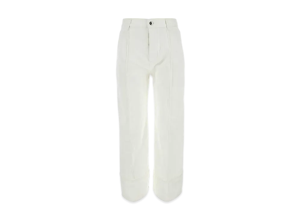 Bottega Veneta Women's Curved Shape Denim "White"