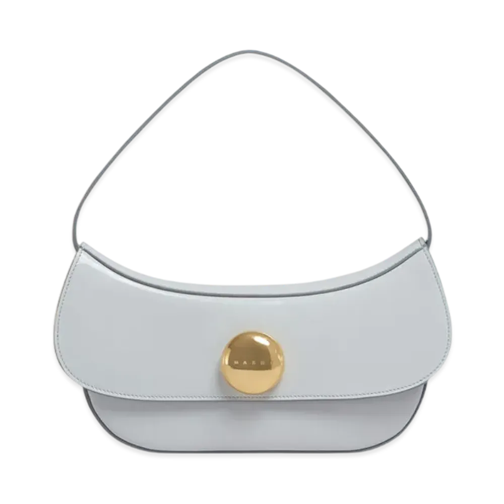 MARNI Butterfly Medium Hobo Bag in Leather "Sodium"
