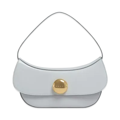 MARNI Butterfly Medium Hobo Bag in Leather "Sodium"