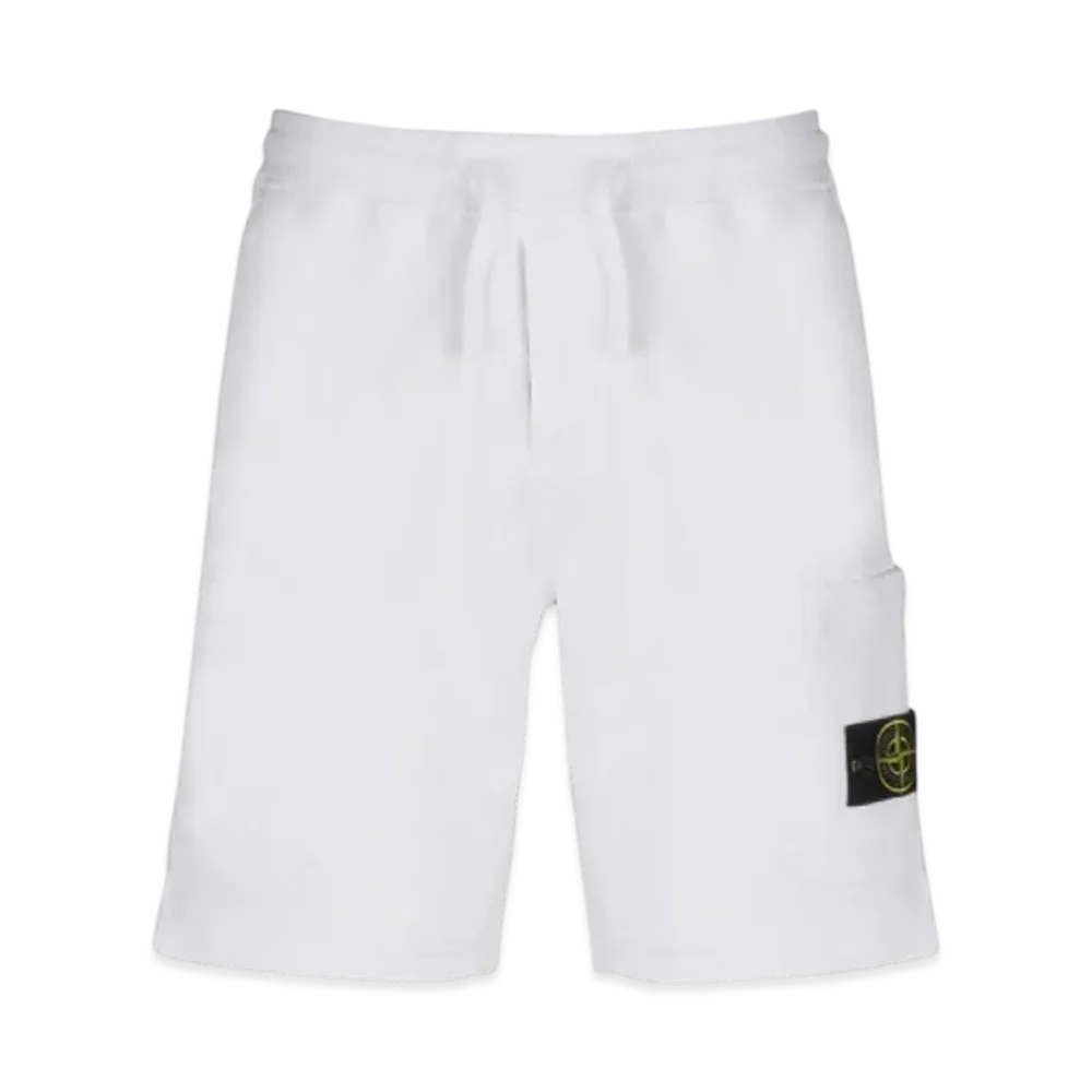 Stone Island 64651 Fleece Bermuda Shorts - 21SS "White"