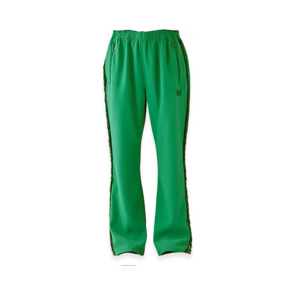 NEEDLES x Studious Fringe Boot-Cut Track Pant - Poly Kersey "Green"
