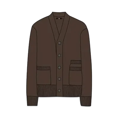 UNIQLO +J Premium Ram V-Neck Cardigan 446342 "Dark Brown"