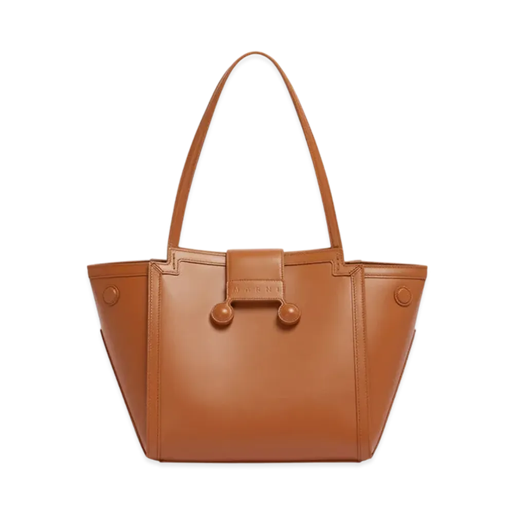 MARNI Mini Riviera Bag in Leather "Cinnamon"