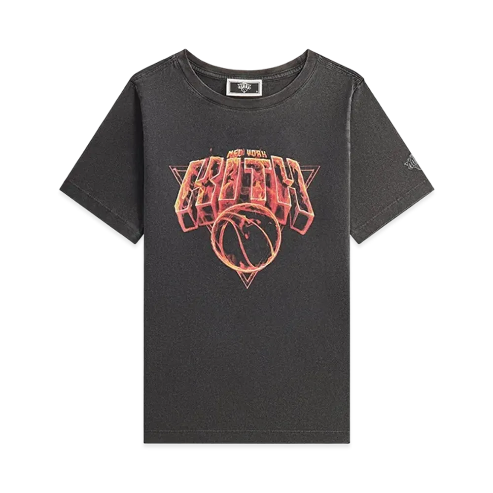 Kith Kids for the New York Knicks Vintage Fire Tee "Black"