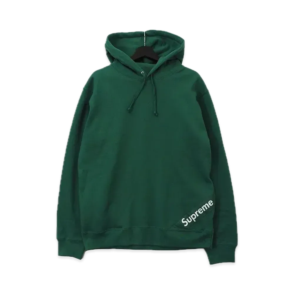 Supreme Corner Label Hooded Sweatshirt "Green"
