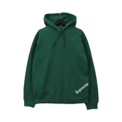 Supreme Corner Label Hooded Sweatshirt "Green"