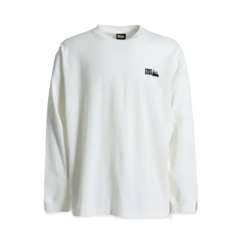 FIRST DOWN LOGO L/S T "Off White"