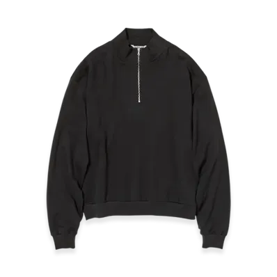 AURALEE Super High Gauge Half Zip P/O "Black"