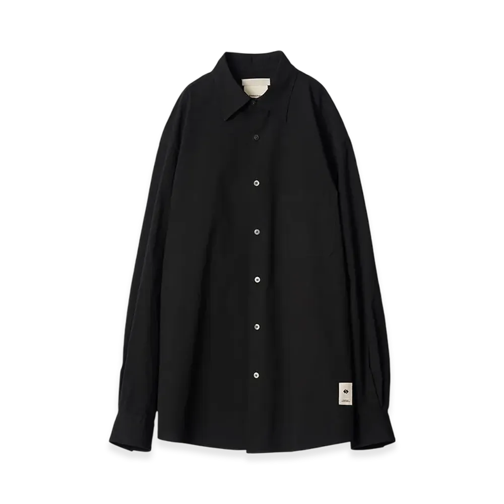 YOKE Brewed Protein Blend Cotton Regular Collar Shirt "Black"
