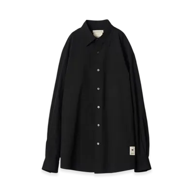 YOKE Brewed Protein Blend Cotton Regular Collar Shirt "Black"