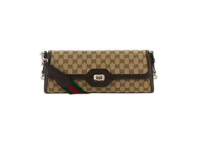 GUCCI Women's Original GG Fabric Medium Luce Shoulder Bag "Beige"