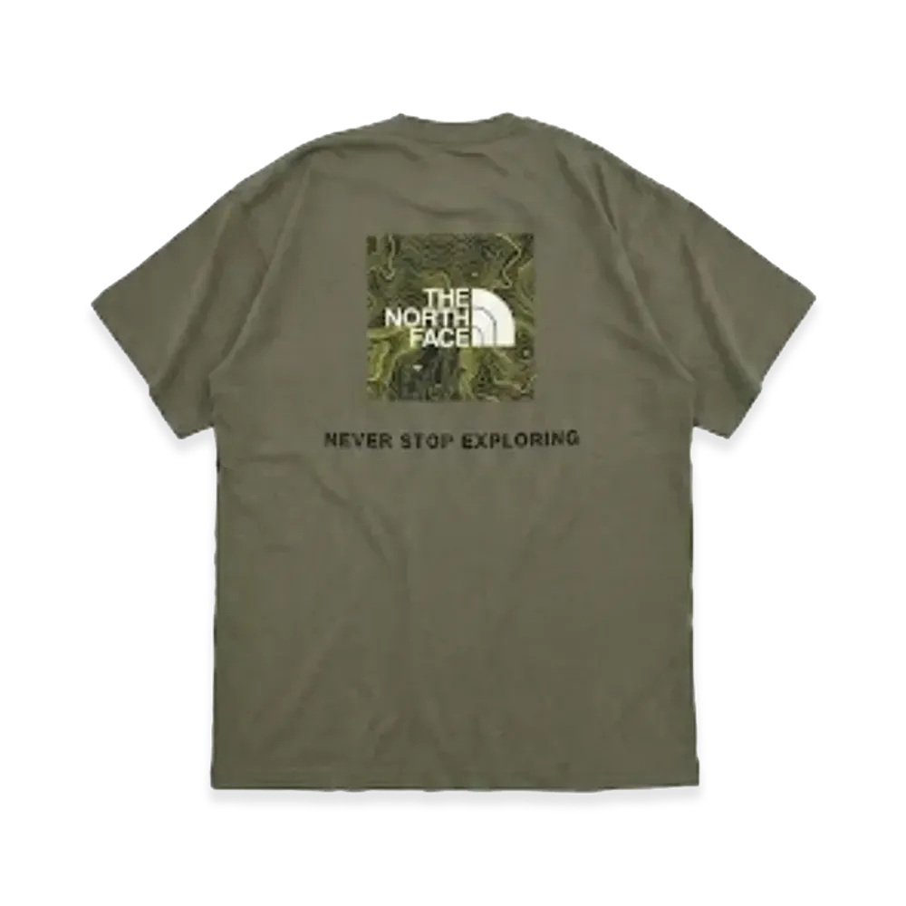 The North Face Short Sleeve Back Square Traverse Logo Tee "Olive"
