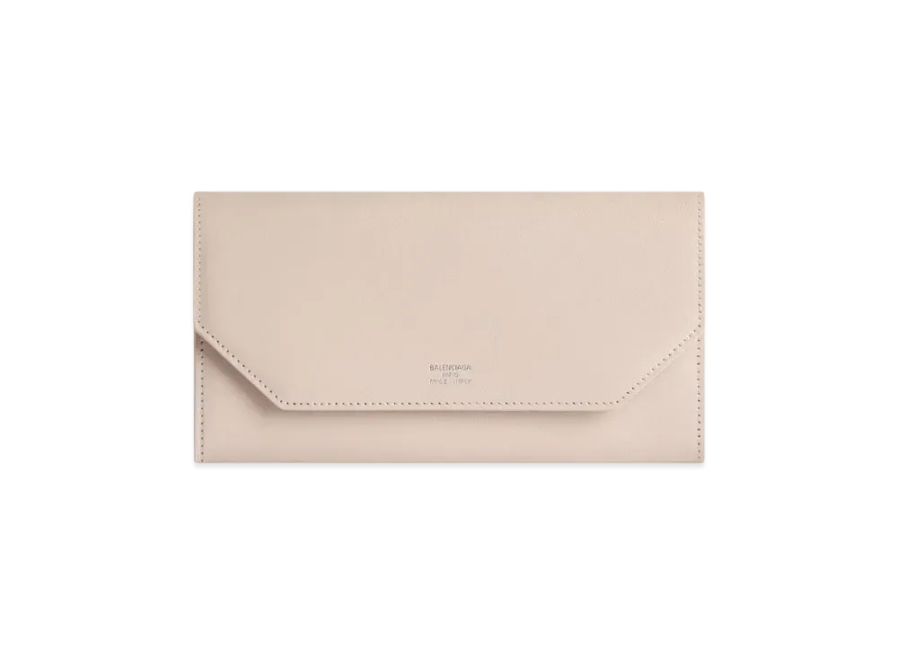 BALENCIAGA Envelope Long Wallet with Card Holder "Almond/Gray"