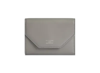 BALENCIAGA Envelope Compact Wallet Card Holder "Grey"