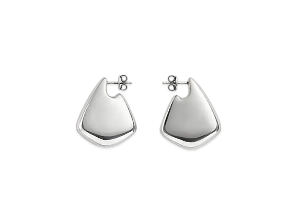 Bottega Veneta Small Fin Earrings "Silver"