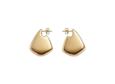 Bottega Veneta Small Fin Earrings "Yellow Gold"