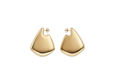 Bottega Veneta Large Fin Earrings "Yellow Gold"